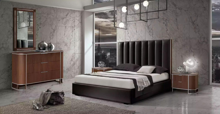 Complete's Bedroom Set Designer Furniture Double bed 2x Bedside tables 5pcs