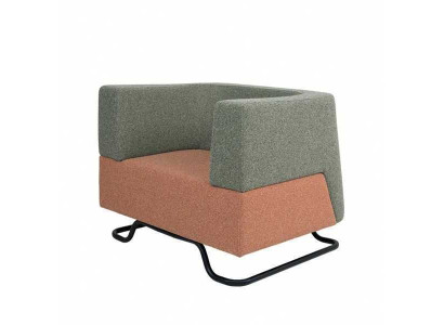 Modern Single Seater Green Armchair Upholstered Chair Office Furnishings Furniture