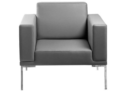 Gray TV armchair, designer upholstered armchair, armchair, relaxation single-seater