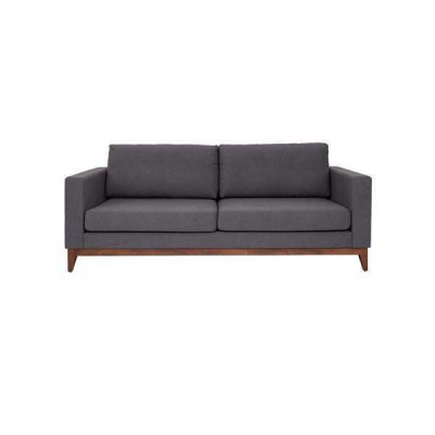 Gray Two-seater Designer 2-Seater Couch Living room Textile Upholstered Sofa
