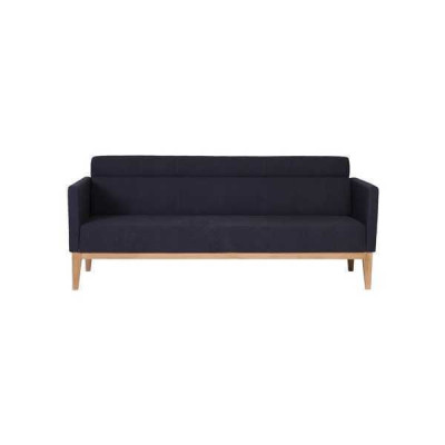 Black three-seater luxury 3-seater couch designer upholstered sofa wooden feet
