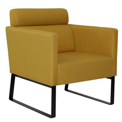 Brown lounge chair, relaxation chair, textile lounge, single-seater luxury 1-seater