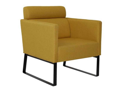 Brown lounge chair, relaxation chair, textile lounge, single-seater luxury 1-seater