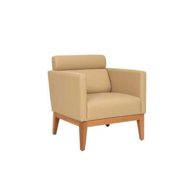 Beige club chair Relax 1-Seater Designer Armchair Living room Seater