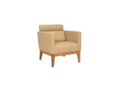 Beige club chair Relax 1-Seater Designer Armchair Living room Seater