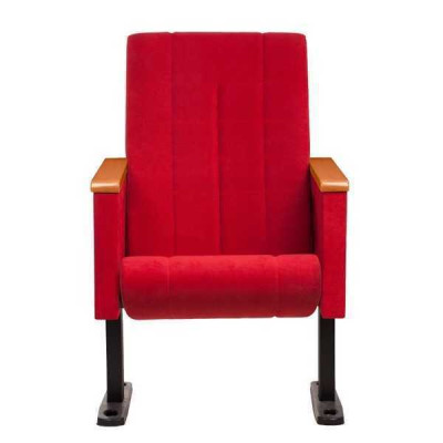 Designer Red Luxury Chair 1-Seater Modern Armchair Textile Wooden Furniture