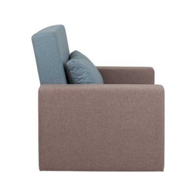 Blue armchair bed function living room single seater relax luxury club chair