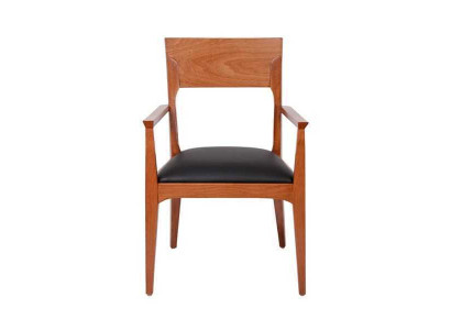 Brown Wooden Chair Designer Single Seater Dining Room Chair Luxury 1-Seater Furniture