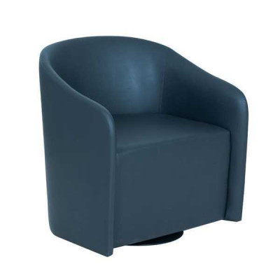 Blue armchair designer single-seater textile armchair modern relaxation armchair
