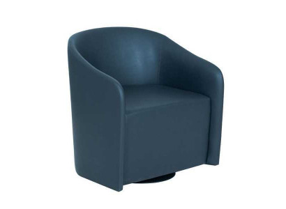 Blue armchair designer single-seater textile armchair modern relaxation armchair