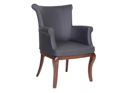 Gray designer chair armchair upholstered chairs luxury dining room armchair