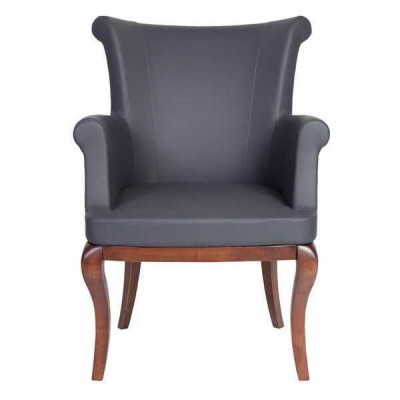 Gray designer chair armchair upholstered chairs luxury dining room armchair