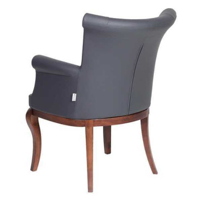 Gray designer chair armchair upholstered chairs luxury dining room armchair