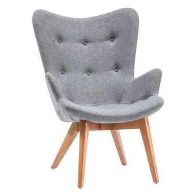 Designer Gray Dining room chair Wood Single Seater Living room Luxury Chairs