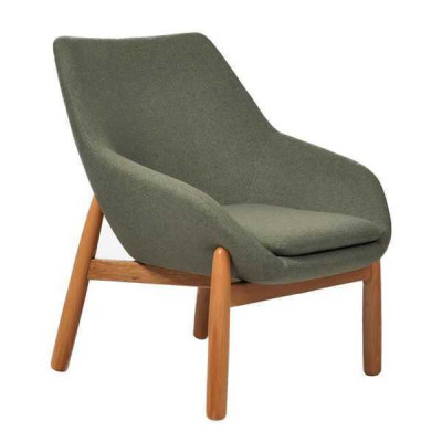 Green Dining room chair Living room Chairs Designer single seater wooden feet