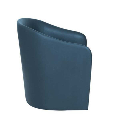 Blue armchair designer single-seater textile armchair modern relaxation armchair