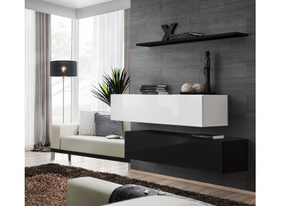 Living Room Black Wall unit Designer Cabinets Set Wall shelf Modern new Furniture