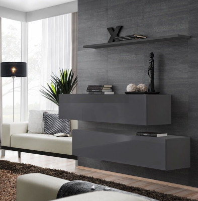 Modern Wall unit Furnishings Luxury Designer Complete e Set 3tlg.Living room furniture