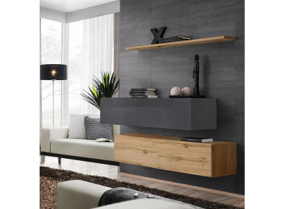 Modern Set Sideboard Furnishings Design Wall unit Living room Luxury Suite 3pcs
