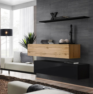 Living room furniture Luxury Wall unit 130 cm Designer Suite Set 3-piece wall cabinet