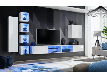 Modern Wall unit hanging wardrobe designer TV lowboard wall cabinet wooden furniture new