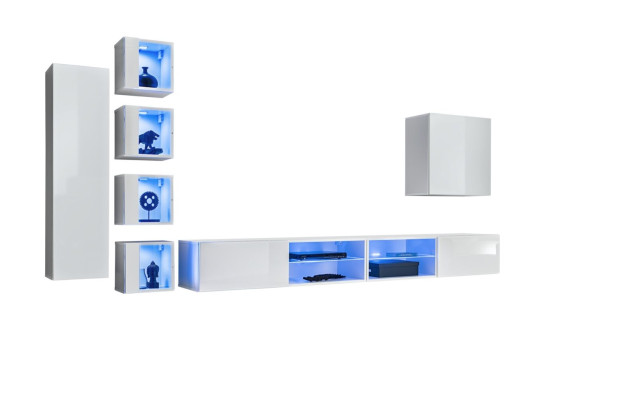 Modern Wall unit hanging wardrobe designer TV lowboard wall cabinet wooden furniture new