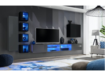Furnishings Modern Furniture Living room Complete Wall unit Wooden furniture TV lowboard