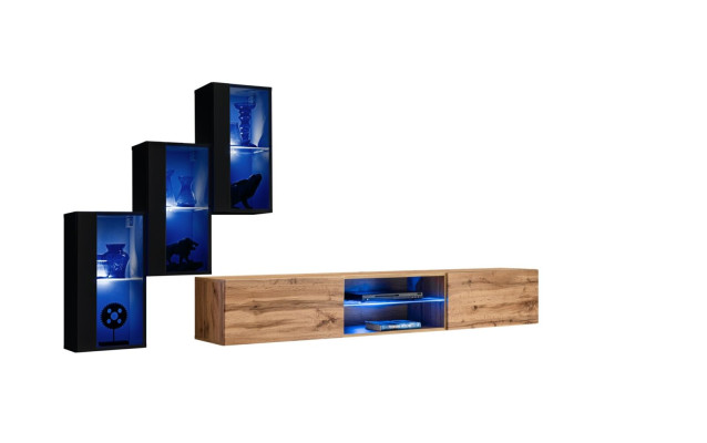 Living room furniture Luxury Wall unit Complete Designer Furnishings Wooden furniture