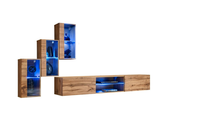 Modern Furniture Wall unit Designer Set 4pcs Wall Shelves Furnishings new