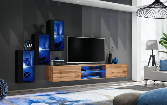 Living room furniture Luxury Wall unit Complete Designer Furnishings Wooden furniture