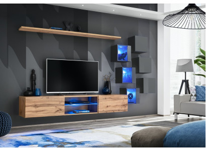 Modern Wall Furniture Wall unit Luxury Wall Shelves Sideboard TV Lowboard Wall Cabinet