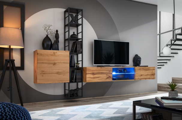 Wall shelves Wall unit wall cabinet Shelf Design TV lowboard sideboard luxury new