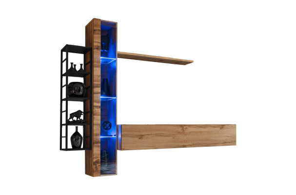 Braun Designer Wall unit Luxury Living room Furniture Complete e Set Sideboard Furniture