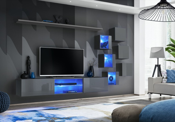 Luxury Furniture Set 8-piece Wall unit Wall Shelf 6x wall cabinet new Furnishings