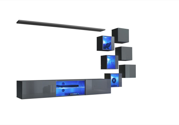 Luxury Furniture Set 8-piece Wall unit Wall Shelf 6x wall cabinet new Furnishings