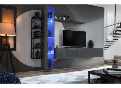 Modern Wall unit Furnishings Design Style Living room TV Lowboard Wall Display case