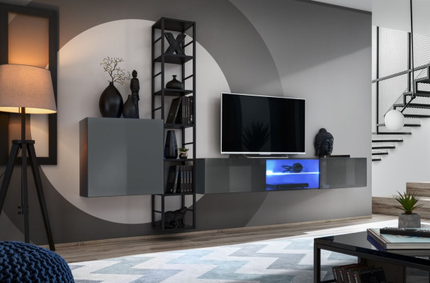 Living room furniture Wall unit Wood Furnishings TV lowboard Complete new Furniture