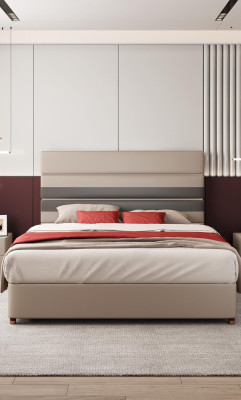 Bed Modern Design Luxury Upholstery Beds Textile Fabric Beds Textile