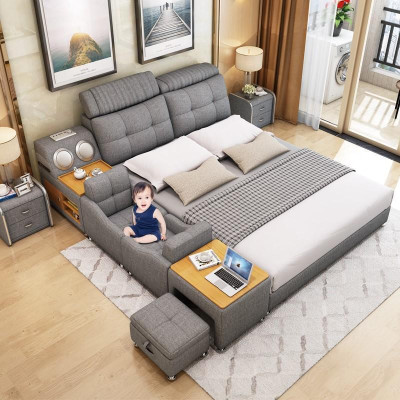 Multifunction Bed Modern Hotel Bed Multifunction Sound 180x200 Bluetooth