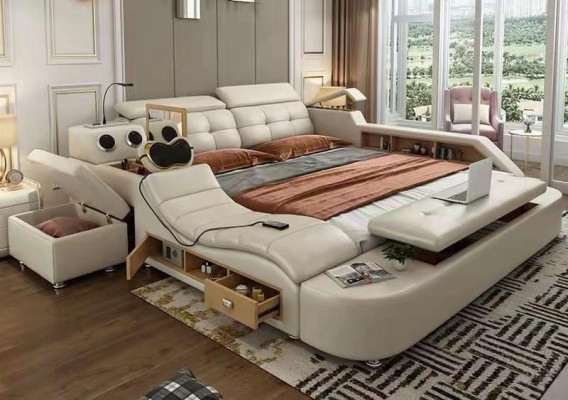 Multifunction Bed Double Beds Modern Bed frame 180x200cm new
