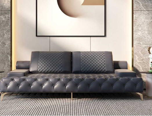 Living room Set 3pcs Black Living room Sofa set 3 + 2+ 1 Seater new Wood