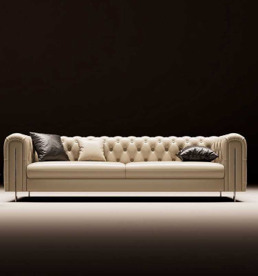 Set 2 pcs Living room Sofa set Three-seater Sofa Modern Armchair Leather
