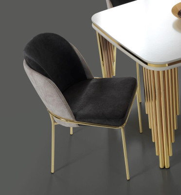 Modern kitchen chair Dining room furniture Chairs Armchairs Upholstered furniture Gold