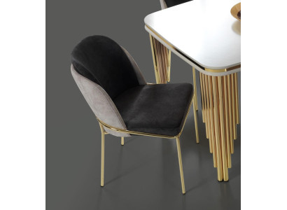 Modern kitchen chair Dining room furniture Chairs Armchairs Upholstered furniture Gold