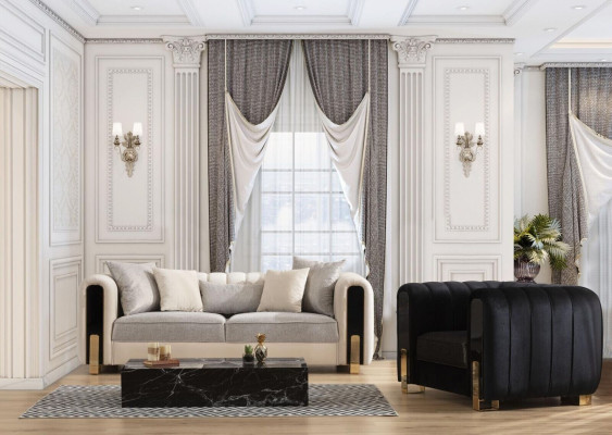 Modern sofa set three-seater armchair luxury set fabric sofas luxury furniture