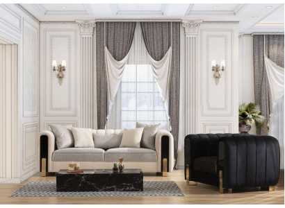 Modern sofa set three-seater armchair luxury set fabric sofas luxury furniture