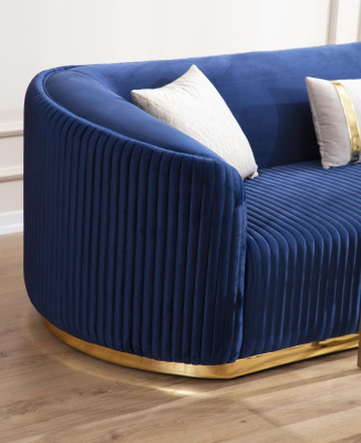 Modern sofa set three seater armchair stainless steel furniture luxury set design