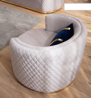 Modern armchair stainless steel furniture wing chair single seater living room furniture