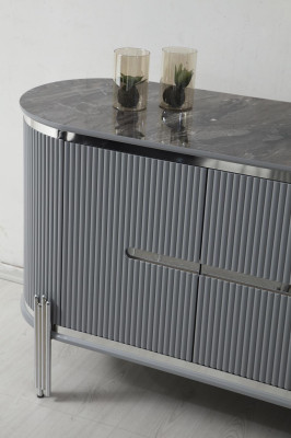 Gray sideboard Luxury Chest of drawers Sideboard Wardrobe Dining room furniture Wooden furniture