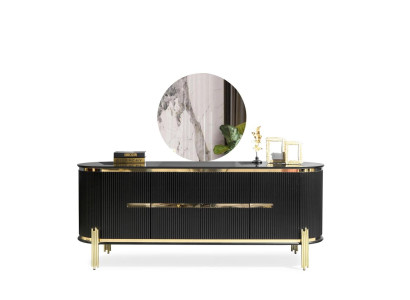 Modern sideboard stainless steel furniture sideboard chest of drawers wardrobe black new